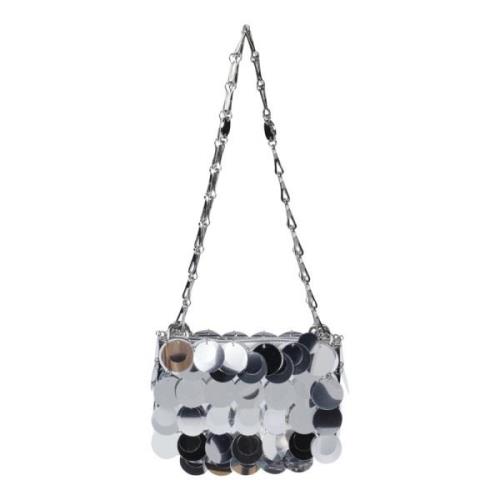 Zilveren Sparkle Nano Tas Paco Rabanne , Gray , Dames