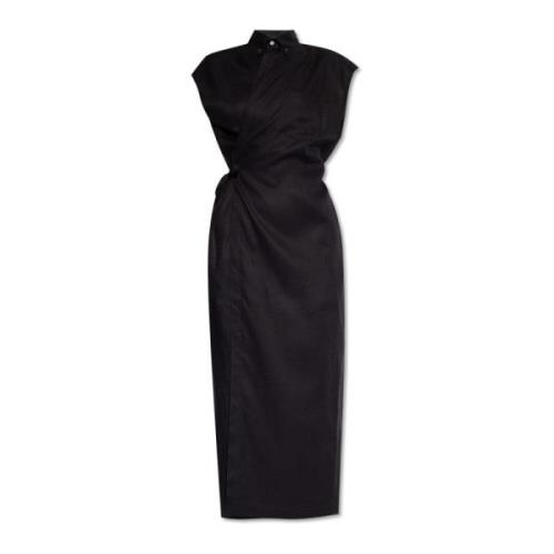 Linnen jurk Fabiana Filippi , Black , Dames