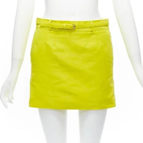 Pre-owned Polyester bottoms Gucci Vintage , Yellow , Dames