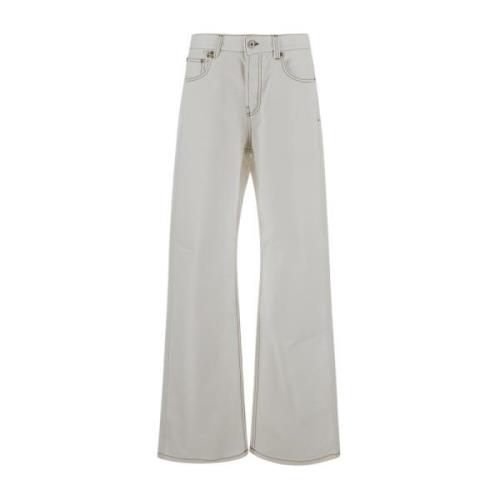 Kwaliteit Katoen Straight Jeans Jacquemus , White , Heren