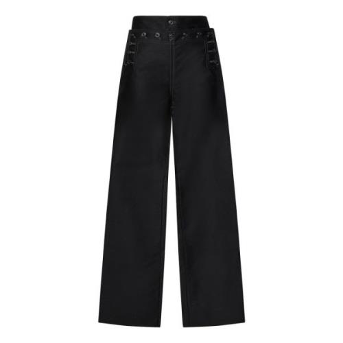 Wide Trousers Maison Margiela , Black , Dames