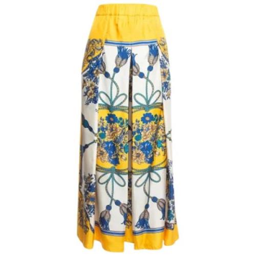 Pre-owned Silk bottoms Gucci Vintage , Yellow , Dames