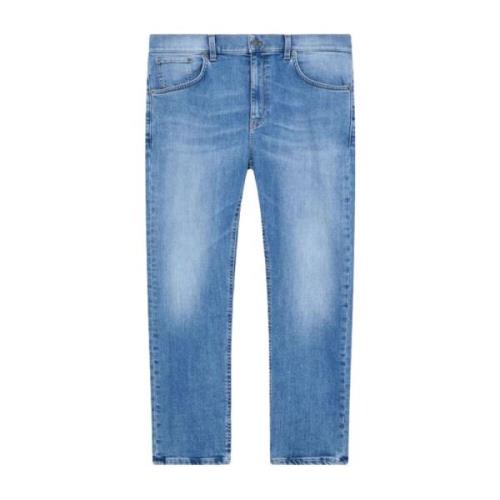 Straight Jeans Dondup , Blue , Heren