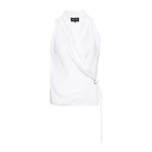 Zijden Wit Overhemd Giorgio Armani , White , Dames
