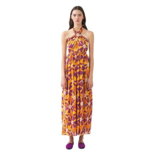 Open rug maxi jurk Alicia Antik Batik , Multicolor , Dames