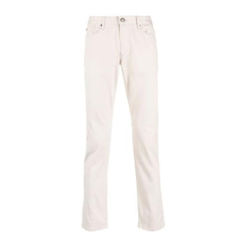 Slim-Fit Beige Jeans voor Heren Emporio Armani , Beige , Heren