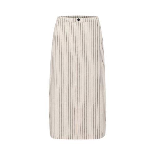 Midi Skirts Part Two , Beige , Dames