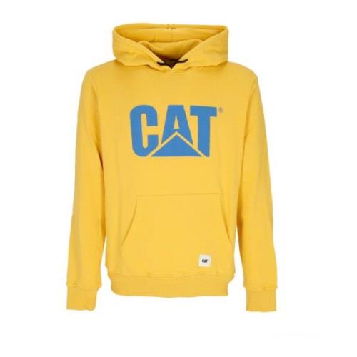 Logo Hoodie Geel Streetwear CAT , Yellow , Heren