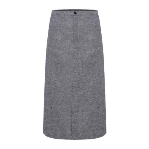 Midi Skirts Part Two , Gray , Dames