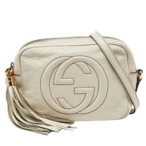 Pre-owned Leather gucci-bags Gucci Vintage , Beige , Dames