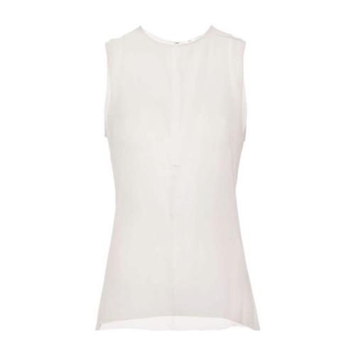 Sleeveless Tops Ami Paris , White , Dames