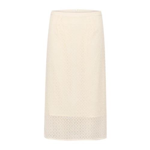 Midi Skirts Part Two , Beige , Dames