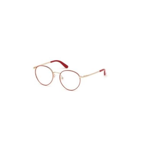 Stijlvolle rode montuur bril voor vrouwen Guess , Red , Dames