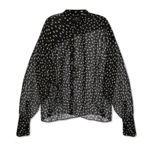 Shirt met gestippeld patroon Dolce & Gabbana , Black , Heren