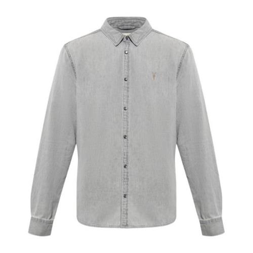 Denim overhemd AllSaints , Gray , Heren