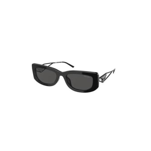 Zwarte Frame Dames Zonnebril Prada , Black , Dames