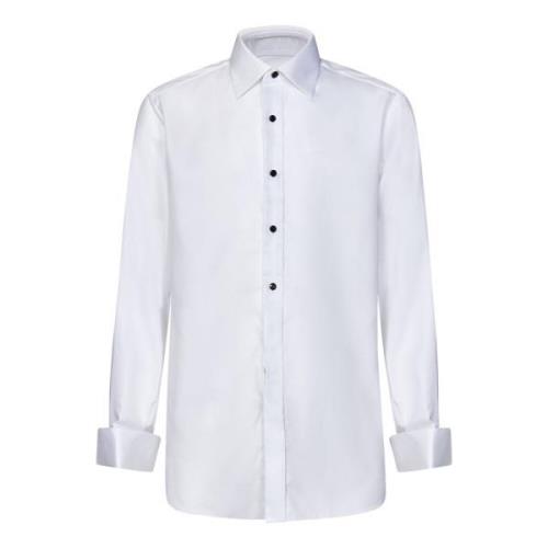 Wit Katoenen Franse Manchet Overhemd Brioni , White , Heren