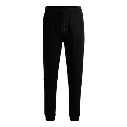 Zwarte Katoenen Broek Hugo Boss , Black , Heren