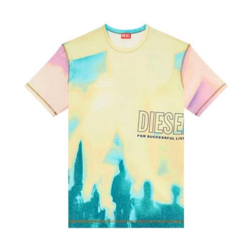 Kleurrijke T-Wash T-Shirt Diesel , Multicolor , Heren