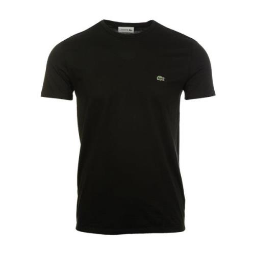 Zwarte T-shirts en Polos Lacoste , Black , Heren