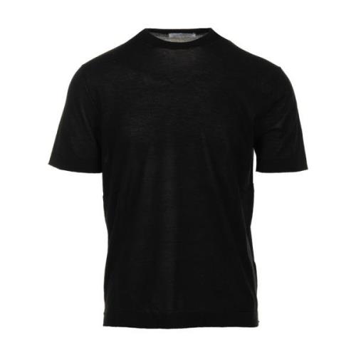 Zwarte T-shirt en Polo Collectie Cruna , Black , Heren