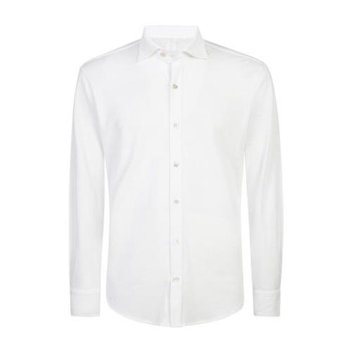 Dandy Kraag Jersey Shirt Eleventy , White , Heren