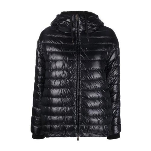 Down Jackets Herno , Black , Dames