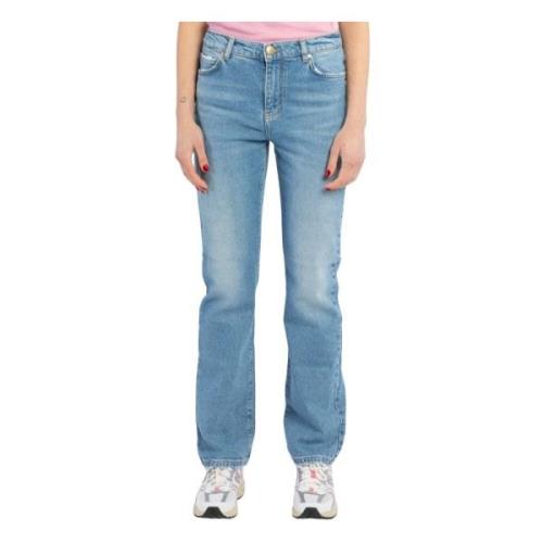 Hoge Taille Straight Jeans Pinko , Blue , Dames