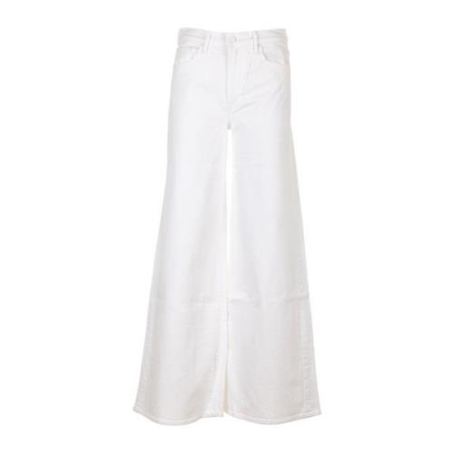Wide Jeans Mother , White , Dames