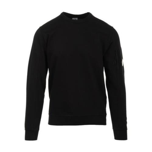 Zwart Licht Fleece Sweatshirt C.p. Company , Black , Heren
