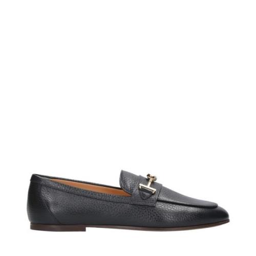 Zwarte Leren Horsebit Loafers Tod's , Black , Heren