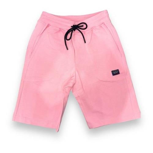 Roze Katoenen Regular Fit Shorts Paul & Shark , Pink , Heren