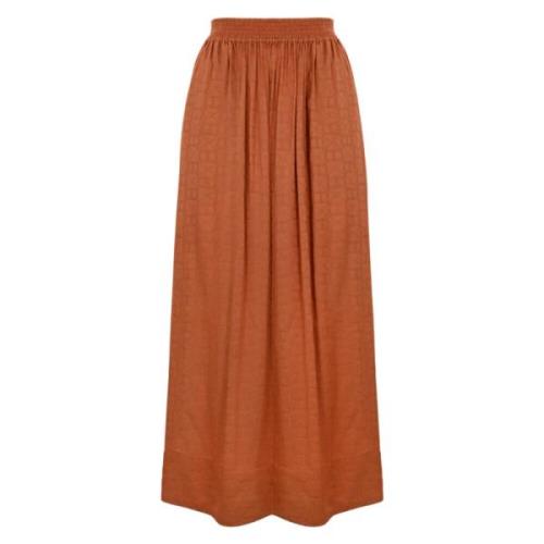 Midi Skirts Twinset , Orange , Dames