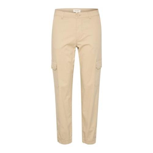 Tapered Trousers Part Two , Beige , Dames