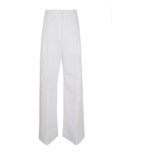 Straight Trousers Max Mara , White , Dames