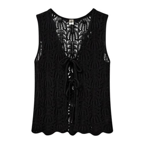 Elegant Egypt Crochet Vest The Garment , Black , Dames