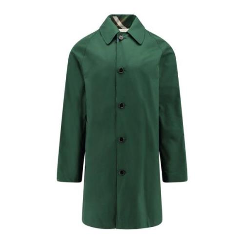 Single-Breasted Coats Burberry , Green , Heren