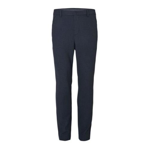 Leather Trousers Plain Units , Blue , Heren