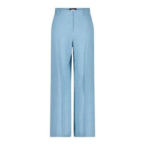 Wide Trousers Max Mara , Blue , Dames