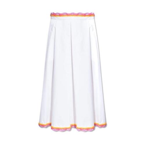 Witte Katoenen Rok voor Dames Moschino , White , Dames