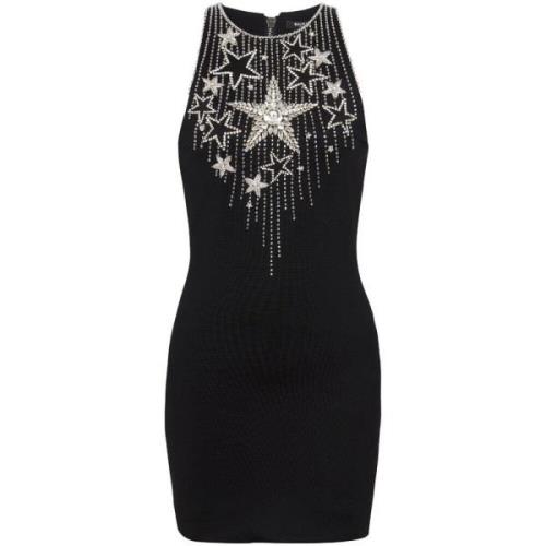 Zwart ster geborduurde bodysuit Balmain , Black , Dames