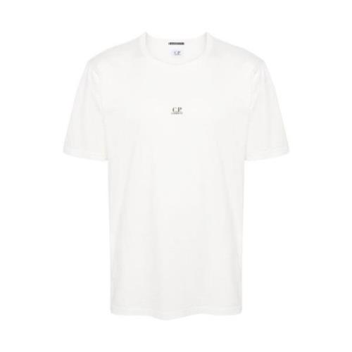 T-shirt met logo print C.p. Company , White , Heren