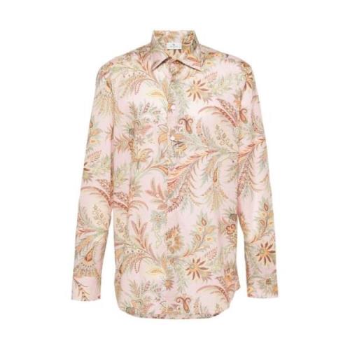 Bloemenprint Overhemd Etro , Multicolor , Heren