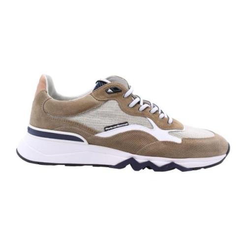 Moderne Beveren Sneaker Floris van Bommel , Brown , Heren