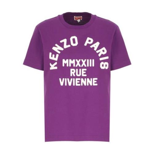 Stijlvolle Paarse Katoenen T-shirt voor Vrouwen Kenzo , Purple , Dames