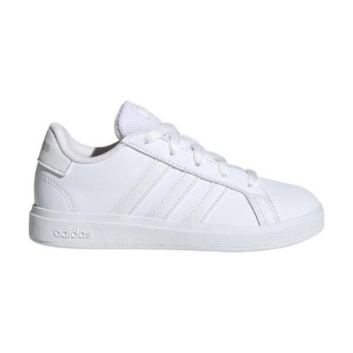 Witte Grand Court Sneakers voor Jongeren Adidas , White , Heren