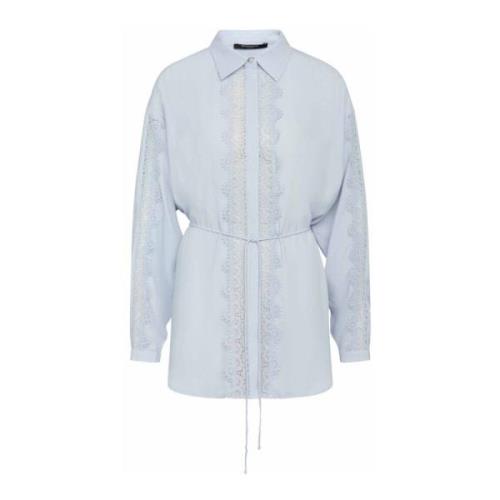 Vrouwelijke tuniek overhemd met kant details Bruuns Bazaar , Blue , Da...