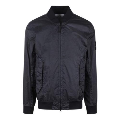 Bomber Jackets Stone Island , Blue , Heren