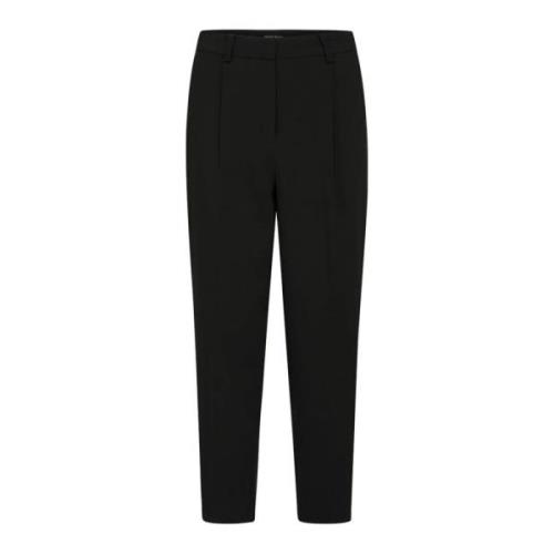 Slim-fit Trousers Bruuns Bazaar , Black , Dames