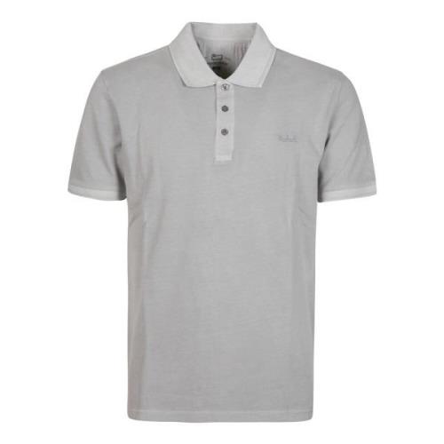 Mineral Grey Polo Shirt Woolrich , Gray , Heren